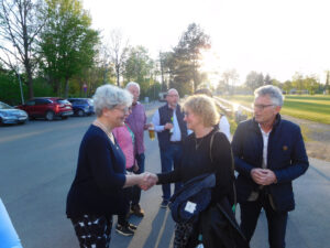 Gäste der Partnergemeinde Argenbühl in Radeburg 04/2024 - Führung und Abschlussfest im Mehrzweckgebäude des TSV 1862