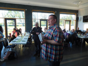 Gäste der Partnergemeinde Argenbühl in Radeburg 04/2024 - Führung und Abschlussfest im Mehrzweckgebäude des TSV 1862